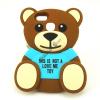 Силиконов калъф / гръб / TPU 3D за Huawei P9 Lite - Teddy Bear / This Is Not A Love Me Toy / син