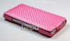 Кожен калъф Flip Carbon Fiber за Sony Xperia S LT26i - розов