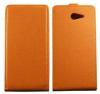 Кожен калъф Flip тефтер Flexi за Sony Xperia M2 - оранжев