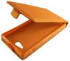 Кожен калъф Flip тефтер Flexi за Sony Xperia M2 - оранжев
