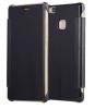 Луксозен калъф Clear View Cover с твърд гръб за Huawei P9 Lite - черен