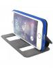 Кожен калъф Flip Cover S-View тип тефтер Puloka SS Case за Apple iPhone 6 4.7'' - син със стойка