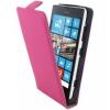 Кожен калъф Flip тефтер за Nokia Lumia 520 / Nokia Lumia 525 - розов