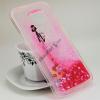 Силиконов калъф / гръб / TPU 3D за Samsung Galaxy S6 Edge G925 - момиче с розова рокля / розов брокат