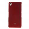 Луксозен силиконов калъф / гръб / TPU Mercury GOOSPERY Jelly Case за Sony Xperia M4 Aqua - червен