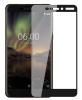 3D full cover Tempered glass Full Glue screen protector Nokia 6 2017 / Извит стъклен скрийн протектор с лепило от вътрешната страна за Nokia 6 2017 - черен