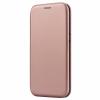 Луксозен кожен калъф Flip тефтер със стойка OPEN за Samsung Galaxy A6 Plus 2018 - Rose Gold