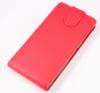 Кожен калъф Flip тефтер Flexi със силиконов гръб за Nokia Lumia 630 / Nokia Lumia 635 - червен