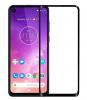 3D full cover Tempered glass Full Glue screen protector Motorola One Vision / Извит стъклен скрийн протектор с лепило от вътрешната страна за Motorola One Vision - черен