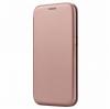 Луксозен кожен калъф Flip тефтер със стойка OPEN за Apple iPhone 12 /12 Pro 6.1'' - Rose Gold