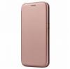 Луксозен кожен калъф Flip тефтер със стойка OPEN за Apple iPhone 12 Pro Max 6.7" - Rose Gold