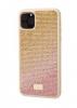 Луксозен твърд гръб Swarovski за Apple iPhone 11 - златист / камъни 