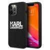 Оригинален гръб / кейс / Karl Lagerfeld Silicone Stack Logo за iPhone 13 Pro - черен