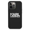 Оригинален гръб / кейс / Karl Lagerfeld Silicone Stack Logo за iPhone 13 Pro - черен