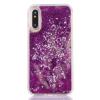 Луксозен твърд гръб 3D за Huawei P20 - прозрачен / лилав брокат / звездички