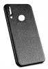 Луксозен силиконов калъф / гръб / TPU за Huawei P20 Lite - черен / имитиращ кожа