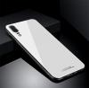 Луксозен стъклен твърд гръб за Huawei P20 - бял