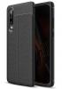Луксозен силиконов калъф / гръб / TPU за Samsung Galaxy A50 / A50S / A30S  - черен / имитиращ кожа