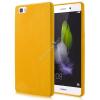 Силиконов калъф / гръб / TPU за Huawei Ascend P8 - жълт / гланц