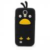 Силиконов предпазен калъф / гръб / TPU 3D за Samsung Galaxy S4 I9500 / Samsung S4 I9505 - Angry Bird / черен