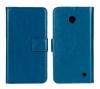 Кожен калъф Flip тефтер Flexi със стойка за Nokia Lumia 630 / Nokia Lumia 635 - тъмно син