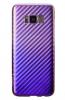Луксозен силиконов калъф / гръб / TPU за Samsung Galaxy S8 Plus G955 - преливащ / златисто с лилаво / carbon
