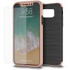 Луксозен гръб 2in1 360° Full Cover с твърда рамка за Apple iPhone 6 Plus / iPhone 6S Plus - черно и Rose Gold  / лице и гръб