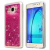 Луксозен твърд гръб 3D за Samsung Galaxy S3 I9300 / S3 Neo I9301 - прозрачен / розов брокат / звездички
