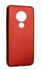 Силиконов калъф / гръб / TPU за Motorola Moto E7 Plus - червен / мат