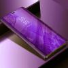 Луксозен калъф Clear View Cover с твърд гръб за Samsung Galaxy A30 - лилав