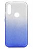 Силиконов калъф / гръб / TPU за Huawei Y6p - преливащ / сребристо и синьо / брокат