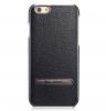 Луксозен тънък гръб / капак / G-Case Plating Series Leather Case за Apple iPhone 6 / 6S - черен / кожен 
