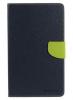 Кожен калъф Flip тефтер Mercury GOOSPERY Fancy Diary със стойка за Samsung Galaxy Tab 4 8.0" T330 - син със зелено