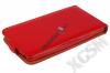 Кожен калъф Flip тефтер Flexi със силиконов гръб за Huawei Ascend Y550 - червен
