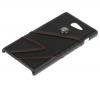 Оригинален кожен твърд гръб / капак / ALFA ROMEO за Sony Xperia M2 Aqua - черен / Carbon