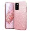 Силиконов калъф / гръб / TPU кейс за Huawei P40 - розов / брокат