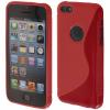 Силиконов калъф / гръб / TPU S-Line за Apple iPhone 5C - червен
