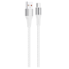 Кабел VIDVIE CB4038 за зареждане и пренос на данни / USB to Type-C 3A 1m - бял
