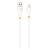 Кабел VIDVIE CB4019 за зареждане и пренос на данни / USB to Type-C 2.4A 1m - бял