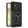 Удароустойчив гръб TPU кейс Slide Camera Case Magnetic Finger Ring Car Holder за Samsung Galaxy A05s - черен
