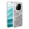 Луксозен силиконов калъф / гръб / TPU Ponti Case за Xiaomi Redmi Note 14 Pro - сив / сърца с камъни