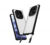 Луксозен гръб / кейс / Protective Armor Case за Xiaomi Redmi Note 14 Pro - прозрачен / черен кант