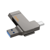 USB Flash памет Hoco UD15 64GB Dual USB-C + USB-A 3.2 - сива