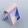 Оригинален кожен калъф Dux Ducis Bril Case за Samsung Galaxy Z Flip 7 - розов