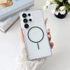 Силиконов калъф / гръб / Clear Case с безжично зареждане MagSafe за Samsung Galaxy S25 Ultra - черен