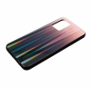 Луксозен стъклен твърд гръб Aurora за Samsung Galaxy S20 Plus - преливащ / розово