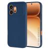 Силиконов калъф / кейс за Honor 600 - Тъмносин гръб със защита за камерата