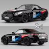 Метална кола с отварящи се врати и капаци светлини и звуци BMW Z4 M40i Motorsport 1:24 