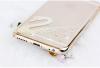 Луксозен ултра тънък твърд гръб с камъни Swarovski за Apple iPhone 6 / iPhone 6S - Swan / златист