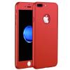 Силиконов калъф / гръб / TPU 360° за Apple iPhone 7 Plus / iPhone 8 Plus - червен / лице и гръб